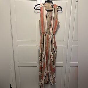 Striped Sleeveless Maxi Dress